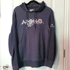 Smithsonian Apollo 50 Unisex Small Navy Blue Hooded Sweatshirt